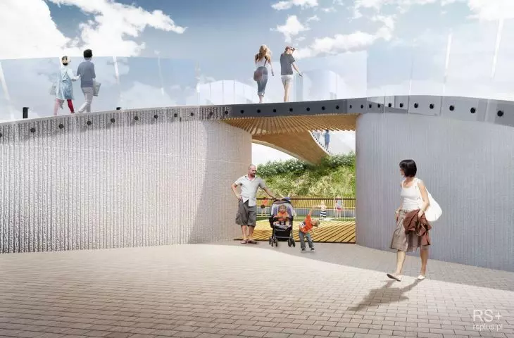 Water playground in Jaworek Park in Tychy (visualization)