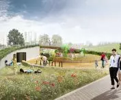 Water playground in Jaworek Park in Tychy (visualization)