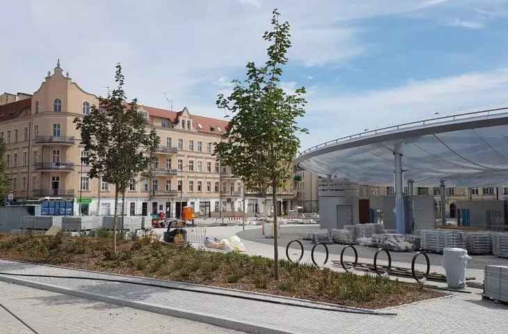Lazarski Market in Poznan - reconstruction according to design by APA Jacek Bulat
