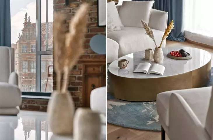 living room detail and exceptional view from the window