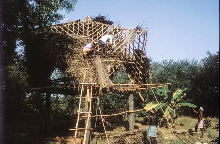 Hut Petite Ferme is located in Auroville; construction completed in 1990