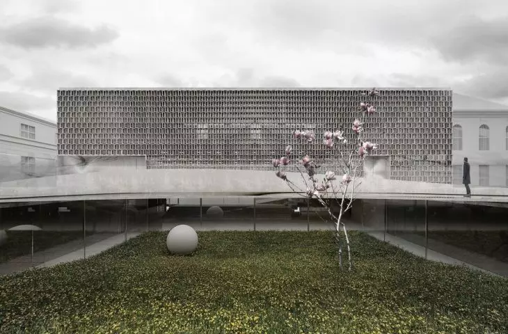 Uniwersytet Warszawski, konkurs na budynek w kampusie głównym, proj.: Molecule Architecture