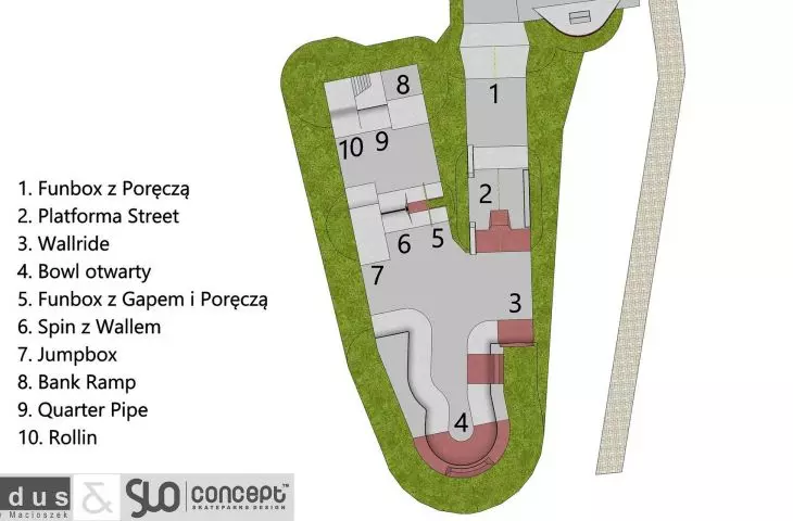 Projekt skateparku i pumptracka
