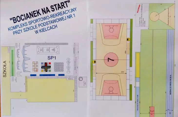 Working design of sports complex at Elementary School No. 1 in Kielce 