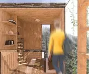 The Net project, interior of the sunny section
