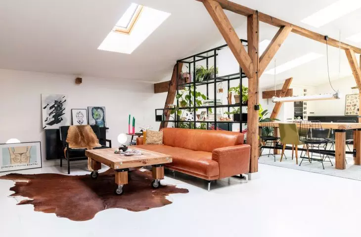 Loft in Poznan, living space