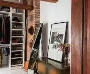 Loft in Poznan, the interior of the dressing room