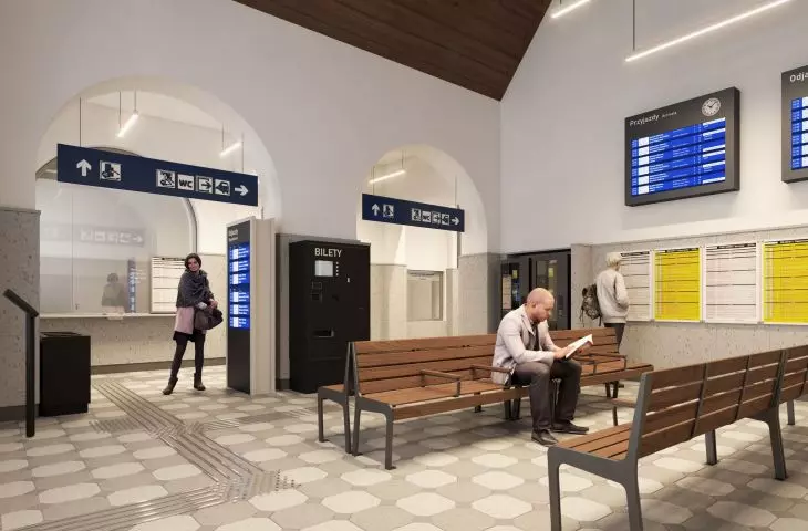 Wizualizacja dworca w Sochaczewie po modernizacji