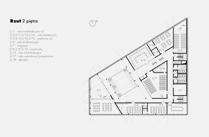 Mediateka in Wroclaw, 2nd floor plan