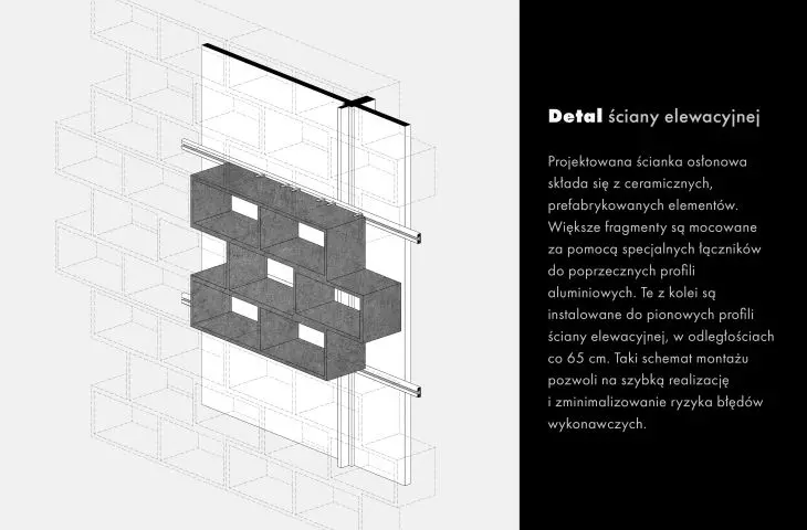 Mediatheque in Wroclaw, construction detail