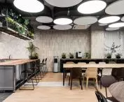 Columbus Energy office, dining room with kitchen