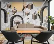 Columbus Energy office in Krakow, geometric and tropical motifs