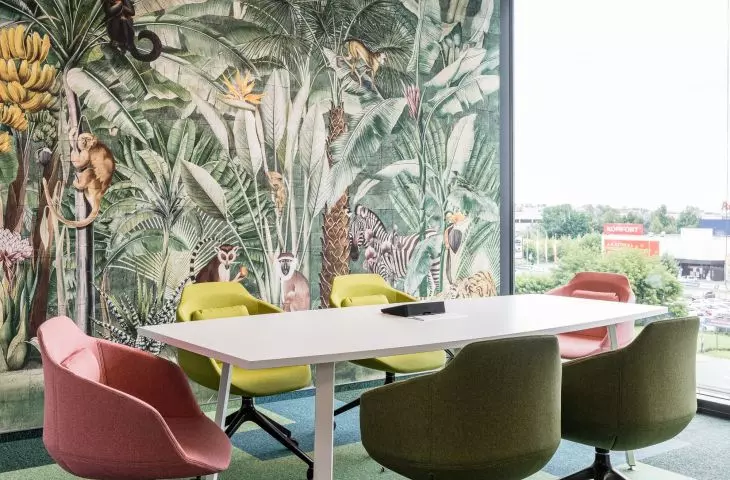 Columbus Energy office in Krakow, tropical themes