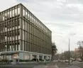 Visualization of the H6 office building on the MTP grounds at Grunwaldzka Street in Poznań, by CDF Architekci.