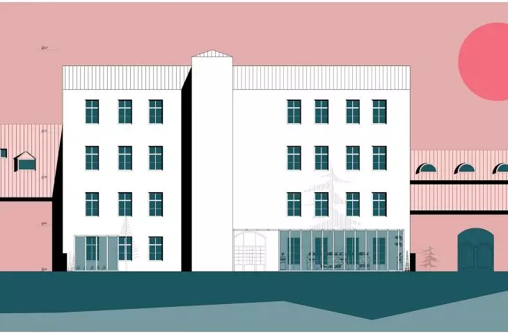 Projekt Domu Pomocy Społecznej w Krakowie, elewacja
