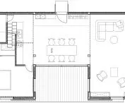 rzut — projekt domu dwumodułowego