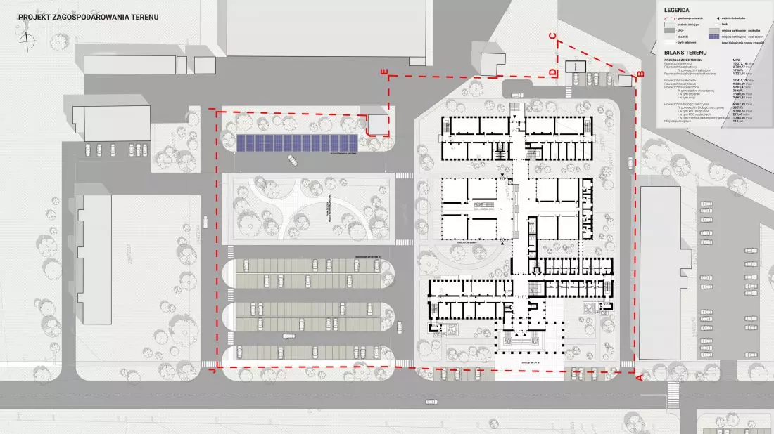 Projekt rozbudowy
i adaptacji uczelni PWSIP w Łomży, PZT