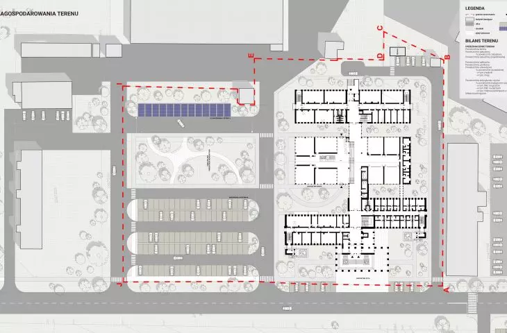 Projekt rozbudowy i adaptacji uczelni PWSIP w Łomży, PZT