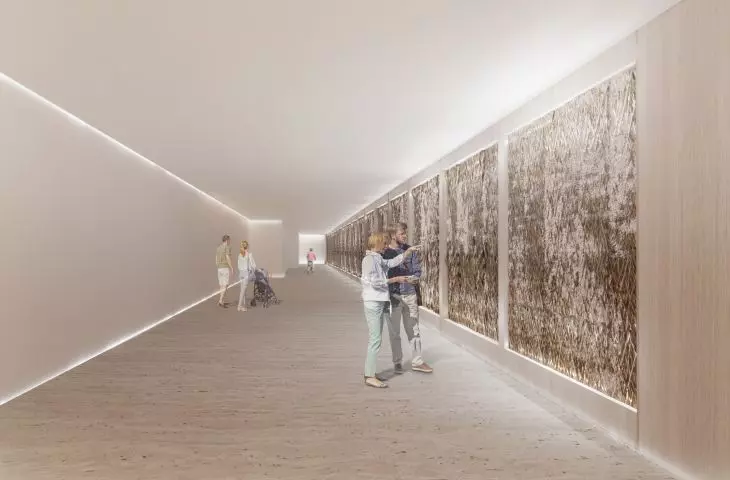 Jododajnia in Katowice, view of the underground tunnel leading to Wojewódzka Street