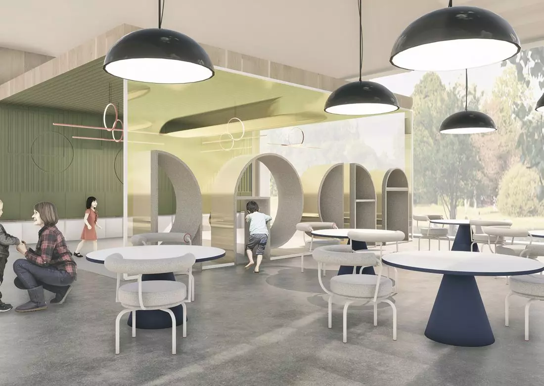 Projekt
multidyscyplinarnego przedszkola w Kaliszu, sala ogólna