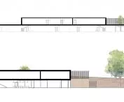 Projekt multidyscyplinarnego przedszkola w Kaliszu, przekroje