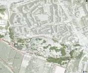 Park named after Cichociemnych Spadochroniarzy AK in Warsaw after reconstruction (visualization).