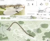 Park named after Cichociemnych Spadochroniarzy AK in Warsaw after reconstruction (visualization).