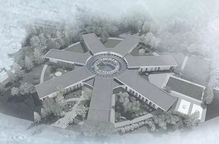 Sun School project, bird's eye view