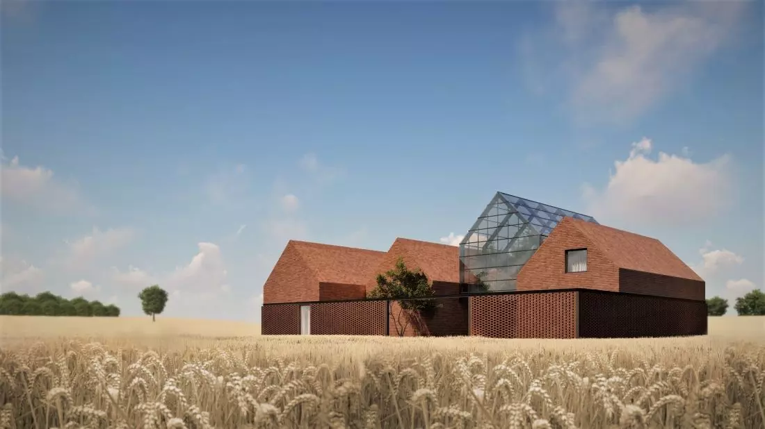 Farm House pośród
pól uprawnych