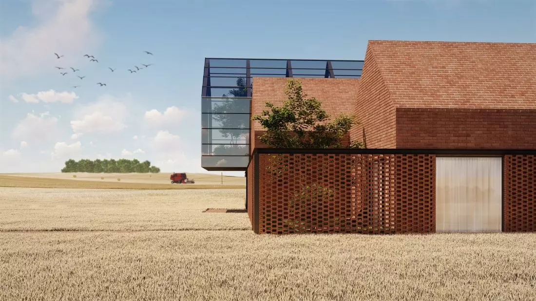 Ceglana elewacja Farm
House