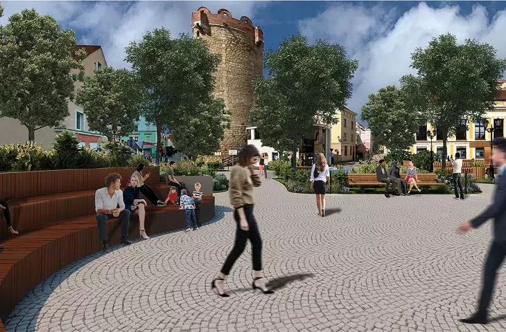 Design of Wladyslaw Reymont Square in Zlotorya