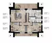 Tymiankowa estate, attic plan of building B