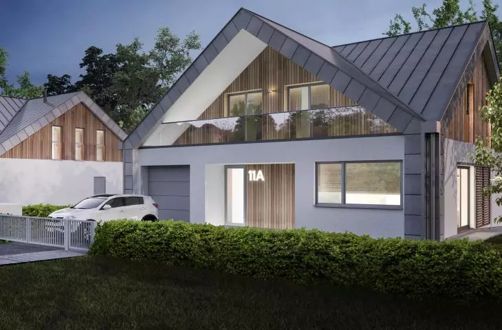 Tymiankowa estate in Lodz is characterized by sloping roofs