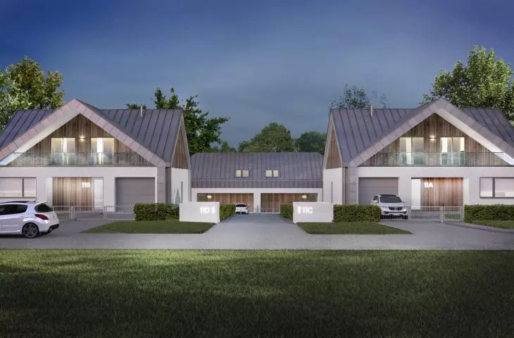 Tymiankowa estate in Lodz, semi-detached houses