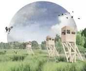 Monad project, southern rushes and observation booths