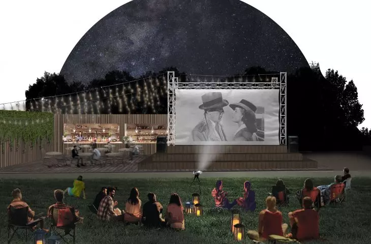 Monada project, food section at night