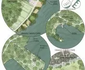 Development area of the area around the lake