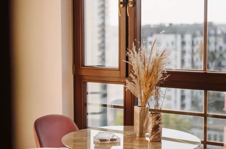 Apartment in Wola, view from the dining room