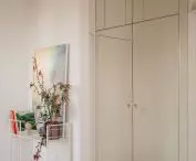 Mirrored closet enlarges the interior