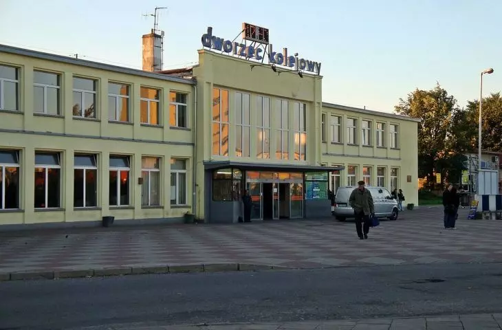 Railroad station building in Koszalin today 