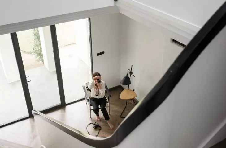 view from the stairs