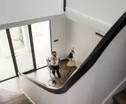 view from the stairs