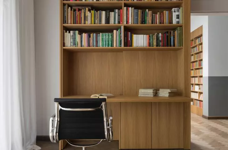 desk on the first floor