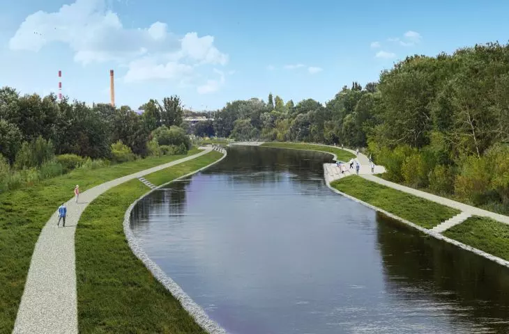 View from the Przemysl I Bridge towards the north