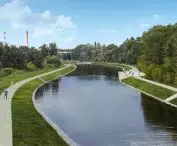 View from the Przemysl I Bridge towards the north