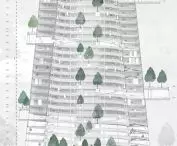 cross-section through the building