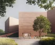 entrance area on the north side with the entrance to the Cinema House and café
