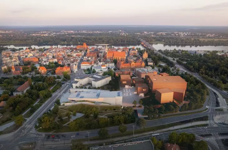 bird's eye view from the north