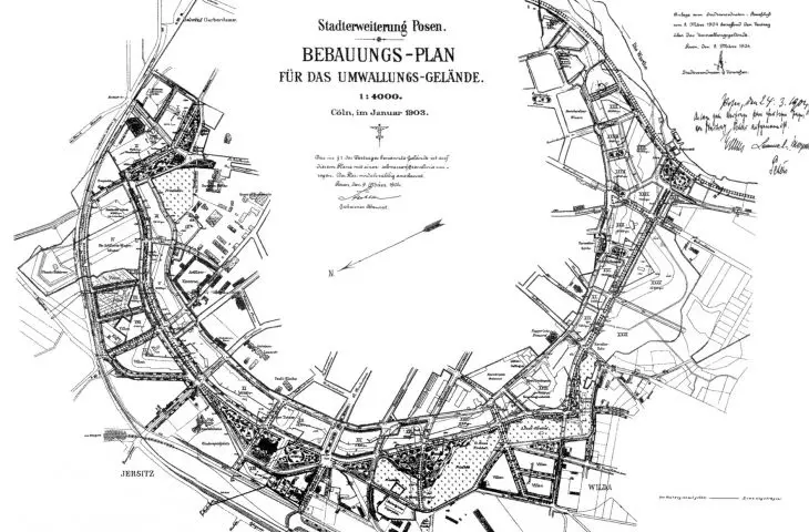 projekt poznańskiego ringu autorstwa Hermanna Josepha Stübbena z 1903 roku