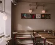Interior bathed in bright colors